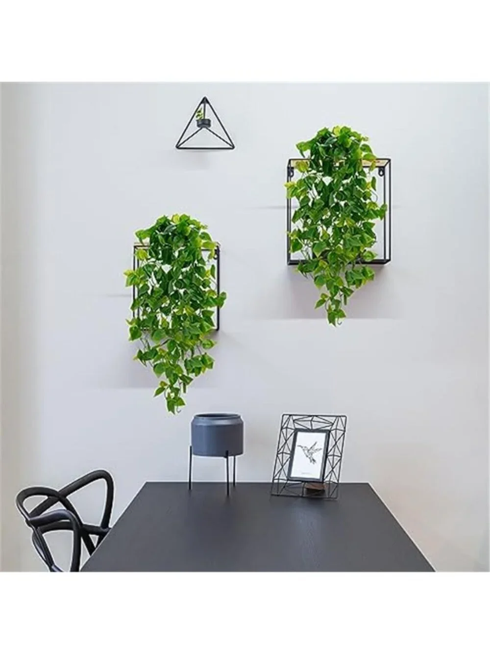 Fake Hanging Pothos Vines Artificial Plants Wall Decor Indoor Greenery 2pc Set